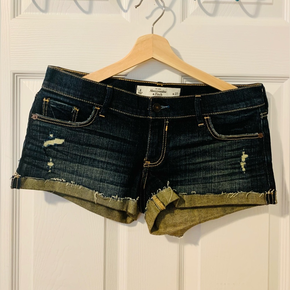 A&f low rise jean shorts